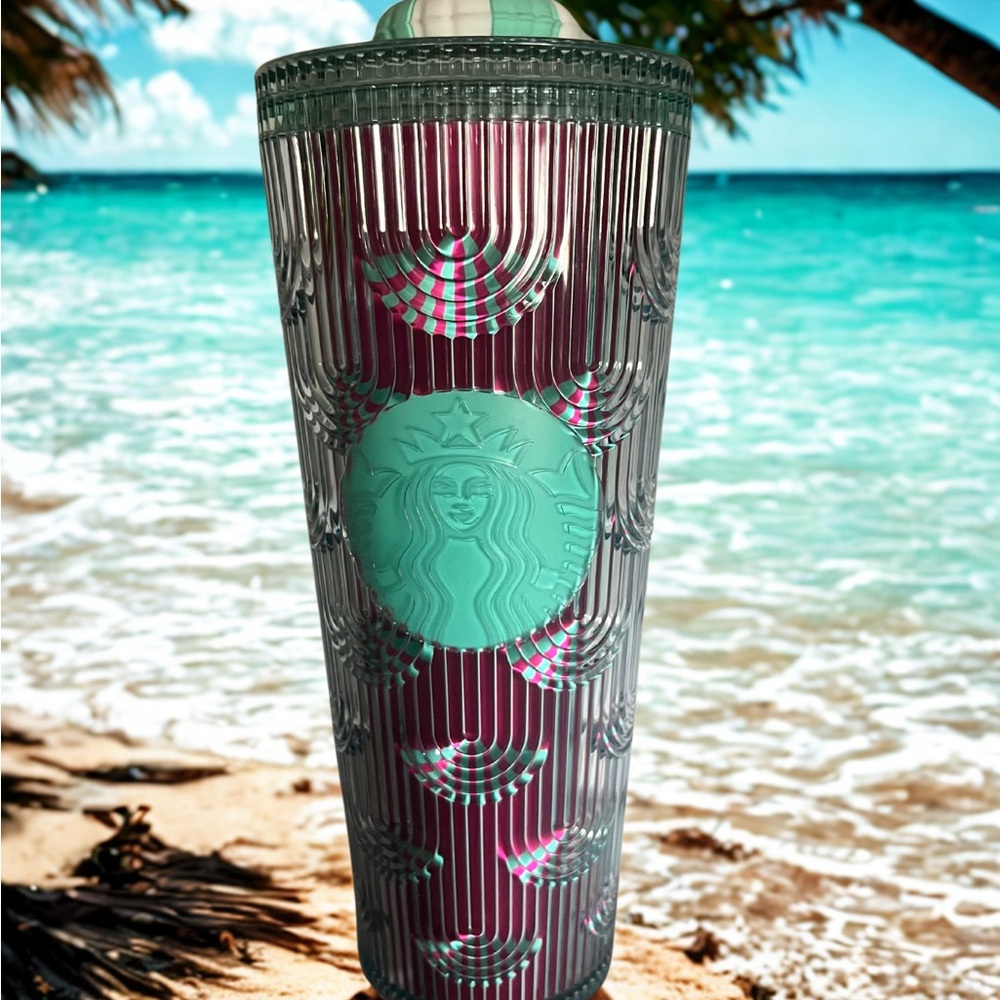 Starbucks Summer 2025 Beachy Mermaid Cold Cup Tumbler 24oz